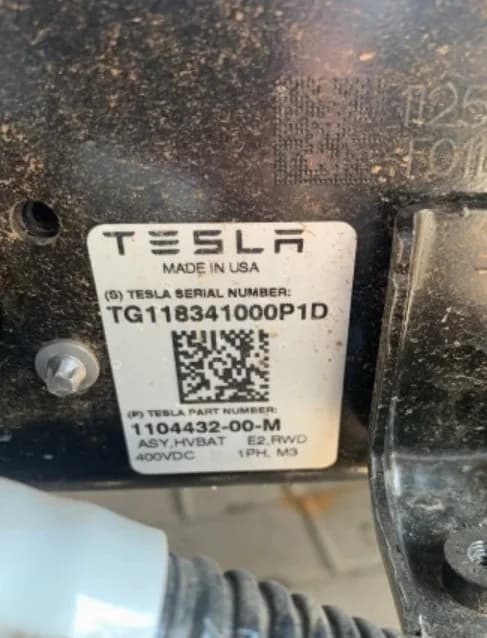 Batterie Tesla Model 3 Rwd