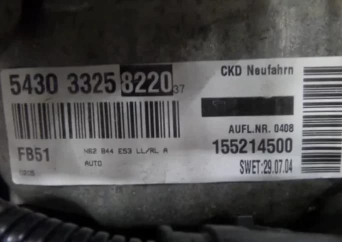 Moteur Complet Bmw 645 Ci Type E63 333cv N62b44a