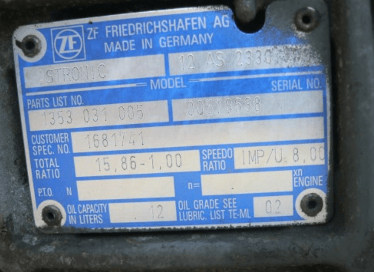 Boite automatique DAF XF 105