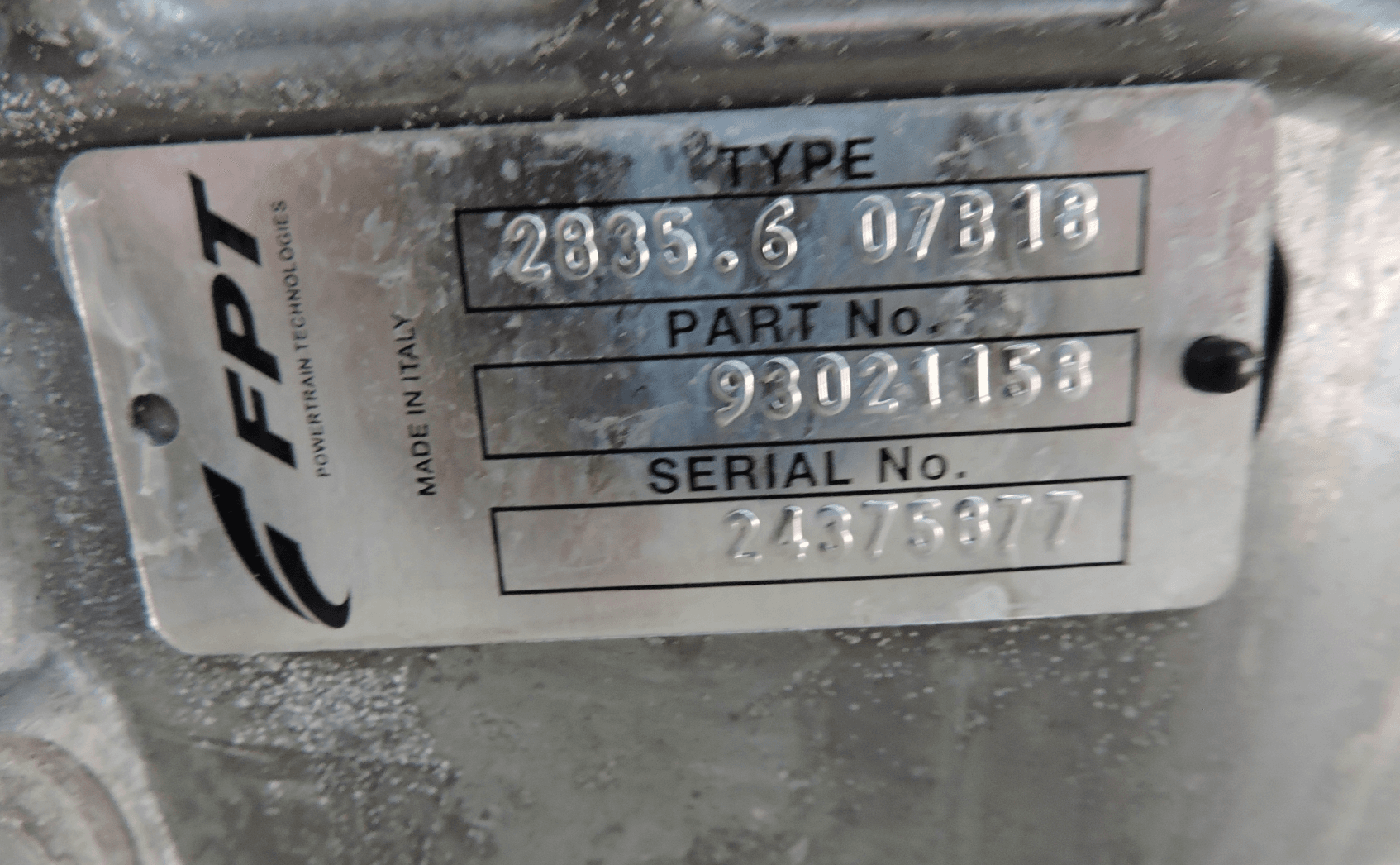 Boite de vitesses manuelle IVECO DAILY 2.3 2835.6 07B18