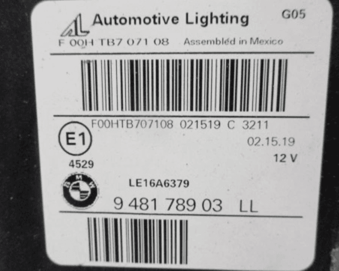 FEUX AVANT BMW X5 G05 X6 G06 9481790 9481789