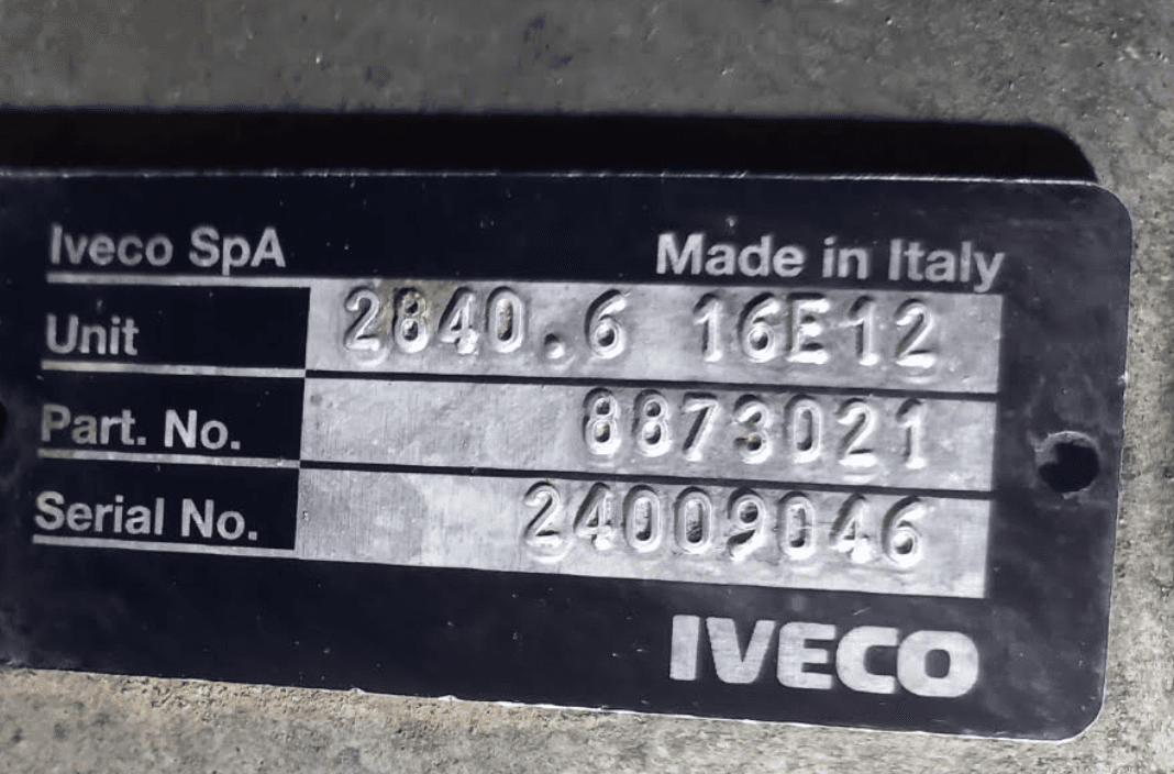 Boite de vitesses manuelle IVECO DAILY V 3.0 35C15 2840.6 16E12