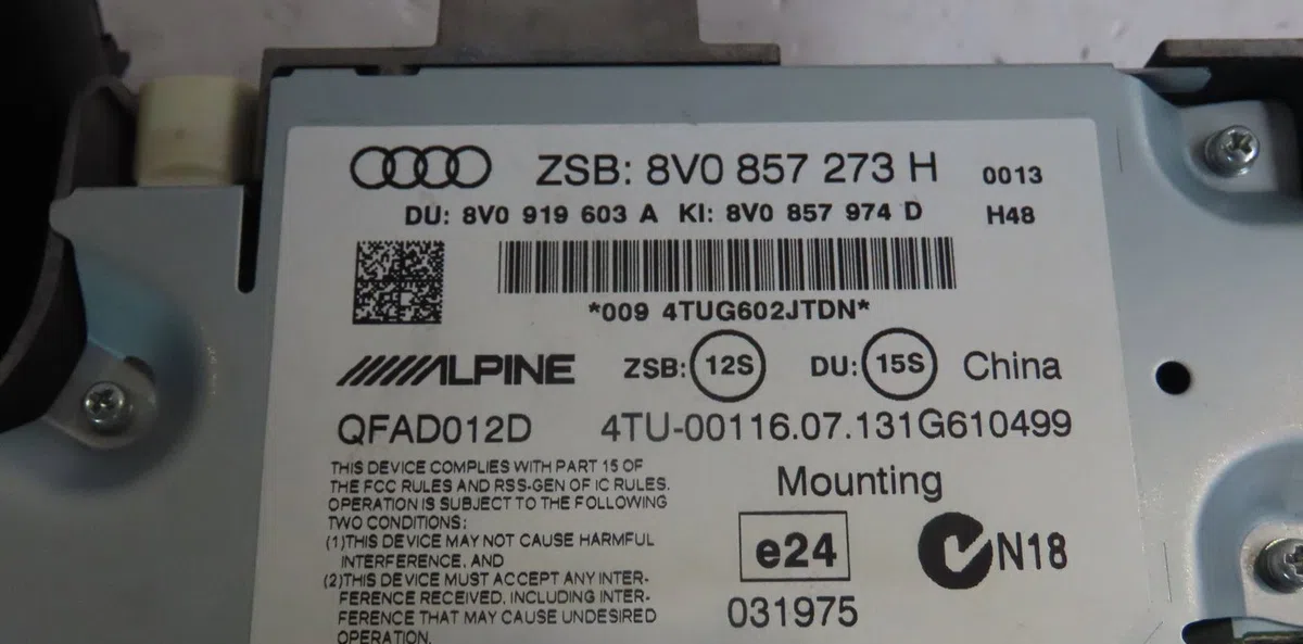 Afficheur digital Audi A3 (8V1, 8VK) S3 quattro (2013-2014) occasion