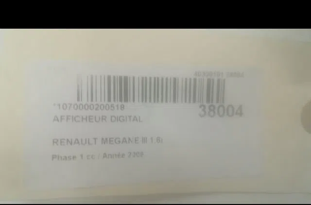 Afficheur digital Renault MEGANE III 3-5 portes (BZ0-1_, B3_) 1.6 16v hi-flex (bz03) (2008-2015) occasion
