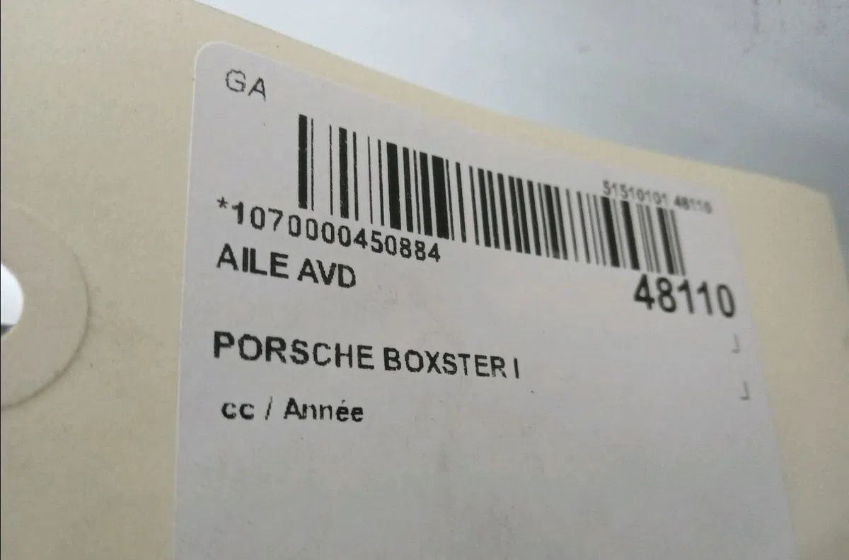 Aile avant droite PORSCHE BOXSTER I 2005 occasion