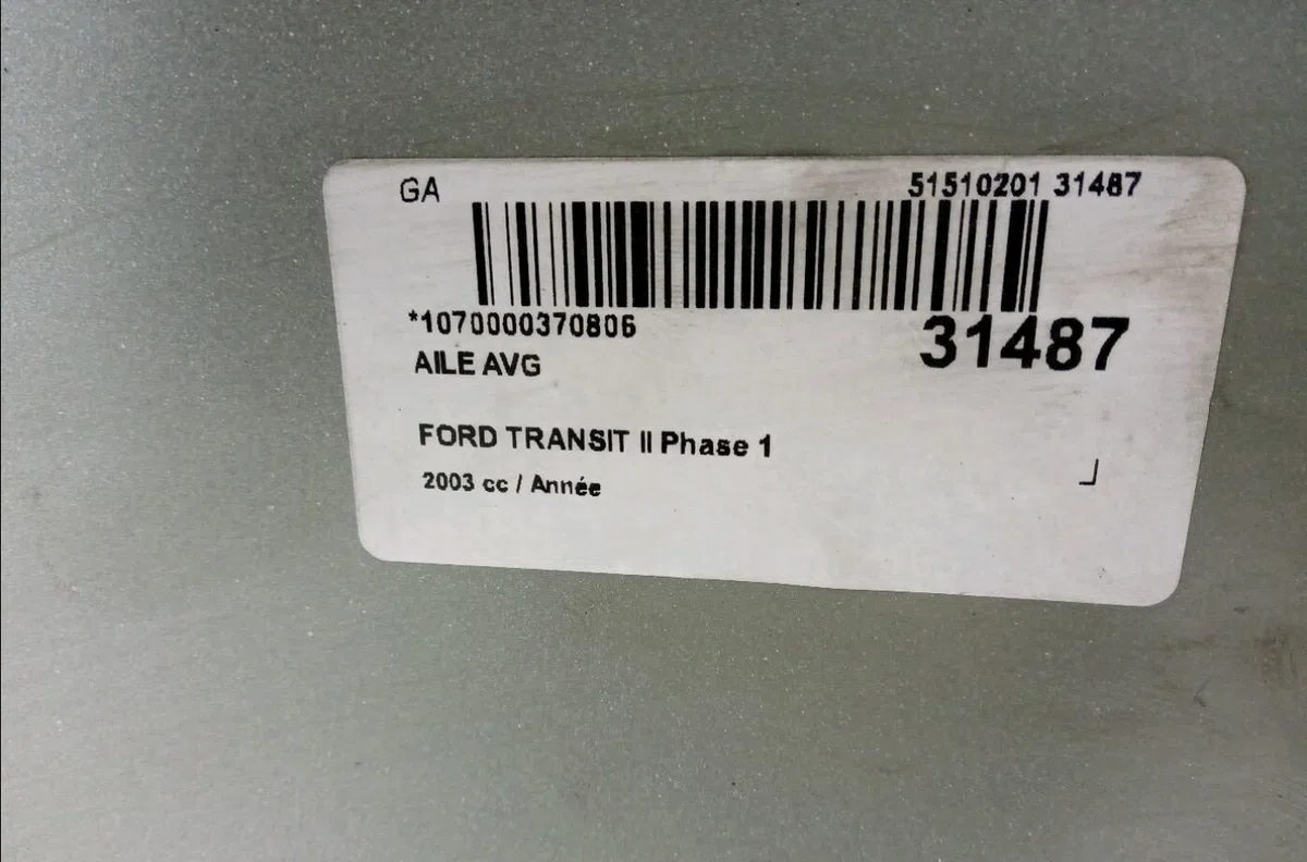 Aile avant gauche Ford TRANSIT Camionnette (FA_ _) 2.4 tde (2001-2006) occasion