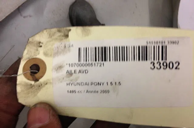 Aile avant gauche Hyundai PONY I (X-3) 1.5 i 12v (1994-2000) occasion