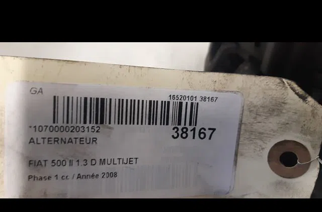 Alternateur Fiat 500 (312_) 1.3 d multijet (312axb1a) (2007) 3 portes occasion