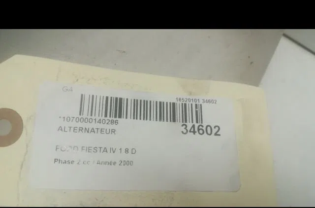 Alternateur Ford FIESTA IV (JA_, JB_) 1.8 di (2000-2002) occasion