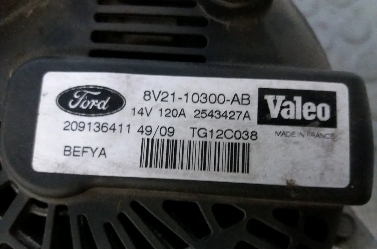 Alternateur Ford FIESTA VI (CB1, CCN) 1.6 tdci (2008-2012) occasion