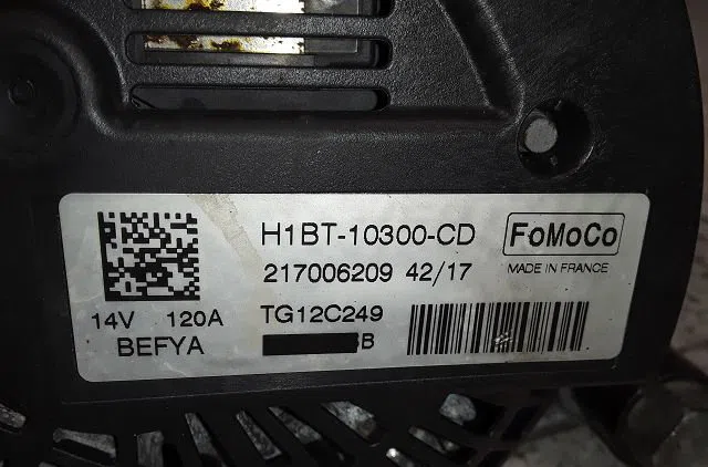 Alternateur Ford FIESTA VII (HJ, HF) 1.5 tdci (2017) occasion