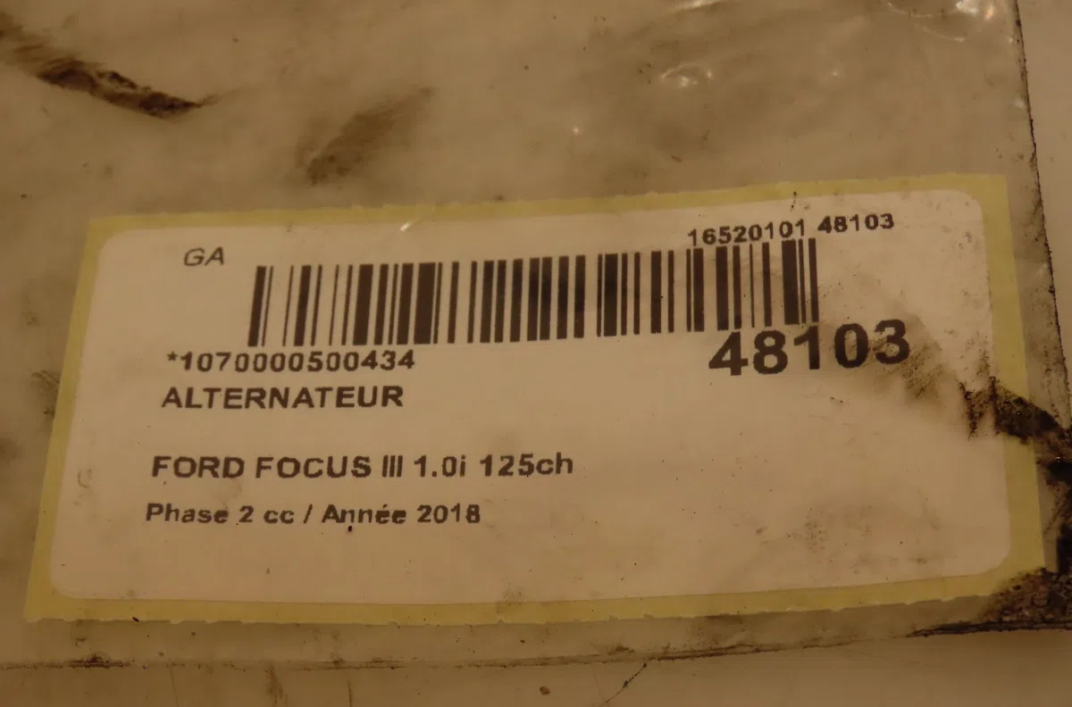 Alternateur Ford FOCUS IV (HN) 1.0 ecoboost (2018) occasion