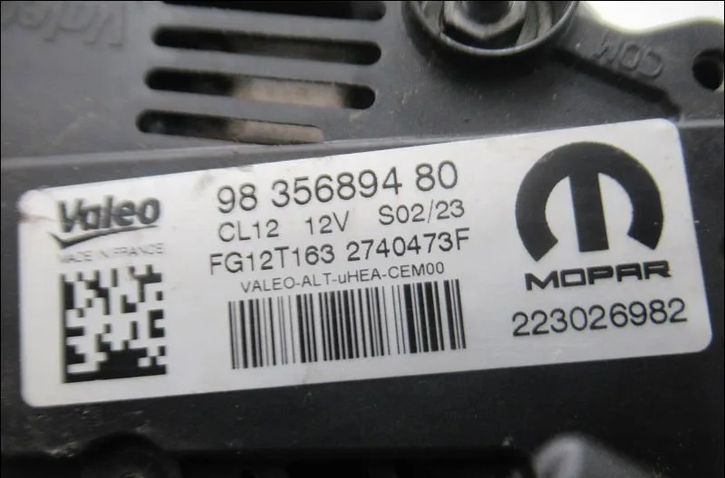 Alternateur Opel CORSA F 1.2 (68) (2019) occasion