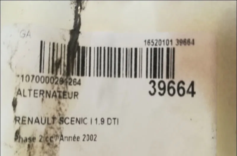 Alternateur Renault SCÉNIC I Monospace (JA0-1_, FA0_) 1.9 dti (ja1u) (2001-2003) occasion