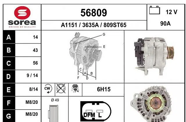 Alternateur Volkswagen GOLF IV (1J1) 1.6 16v (2000-2005) occasion