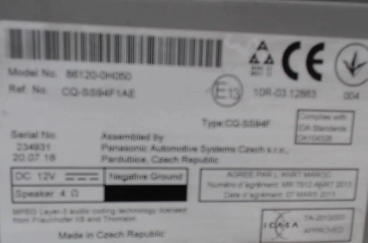 Autoradio Citroen C1 II (PA_, PS_) 1.0 vti 68 (2014) occasion