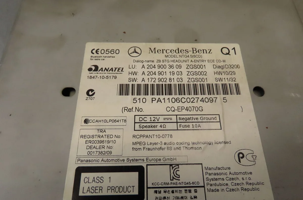 Autoradio MERCEDES CLASSE C occasion