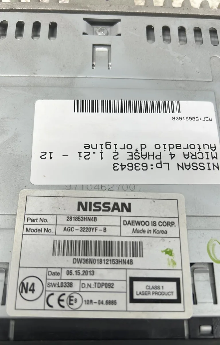 Autoradio NISSAN MICRA 4 PHASE 2 occasion