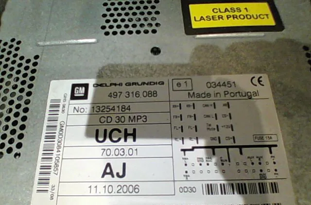Autoradio OPEL CORSA 2008 occasion