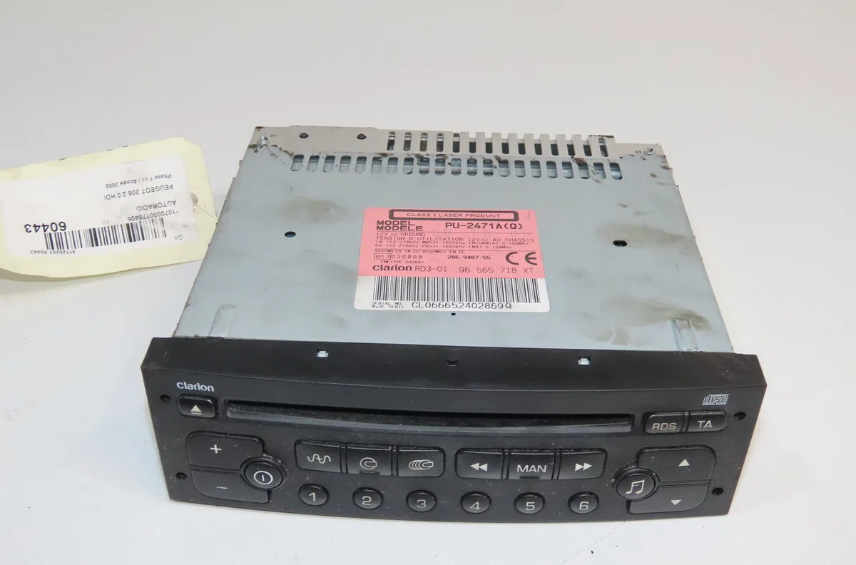 Autoradio Peugeot 206 3-5 portes (2A-C) 2.0 hdi 90 (1999-2009) 5 portes occasion