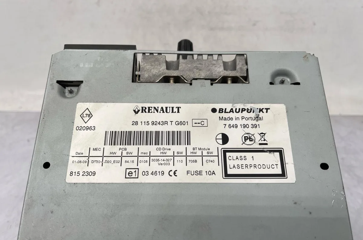 Autoradio RENAULT GRAND SCENIC 3 PHASE 1 occasion