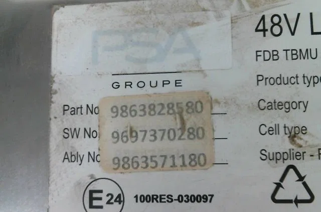 Batterie Peugeot 3008 SUV (MC_, MR_, MJ_, M4_) 1.2 hybrid 136 (mrhpye) (2023) occasion