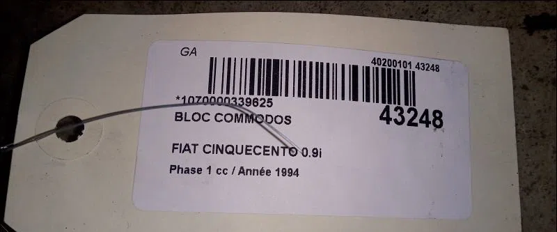 Bloc commodos Fiat CINQUECENTO (170_) 0.9 i.e. s (170af, 170cf) (1991-1999) occasion