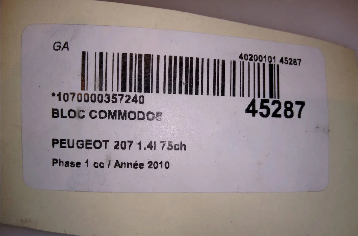 Bloc commodos Peugeot 207-207 (WA_, WC_) 1.4 (2006-2013) 5 portes occasion
