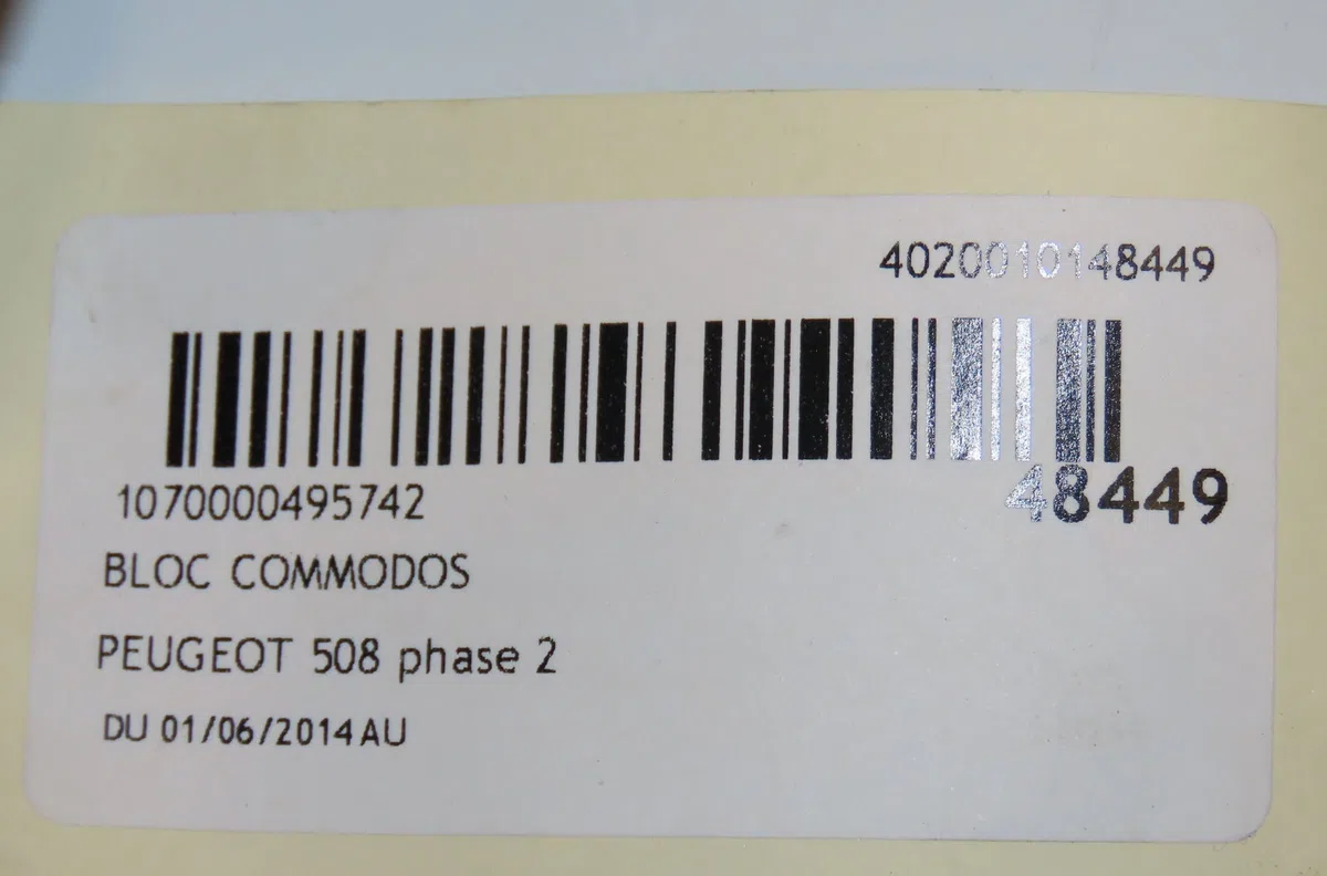 Bloc commodos Peugeot 508 I (8D_) 2.0 bluehdi 180 (2014-2018) occasion