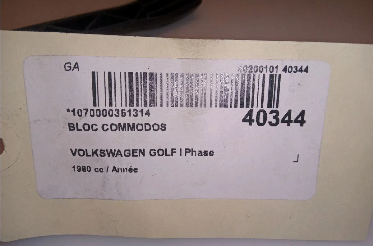 Bloc commodos Volkswagen GOLF I (17) 1.1 (1974-1983) occasion