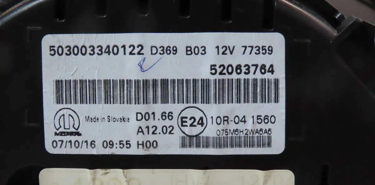 Bloc compteurs Fiat 500X (334_) 1.6 (334axe1a) (2014-2020) occasion