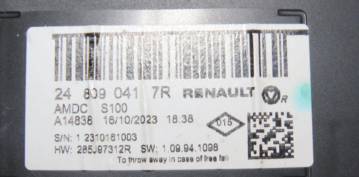 Bloc compteurs Renault CLIO V (B7_) 1.6 e-tech 145 (b7mu) (2022) occasion