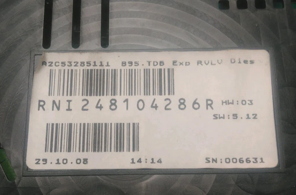 Bloc compteurs Renault MEGANE III 3-5 portes (BZ0-1_, B3_) 1.5 dci (2009) occasion