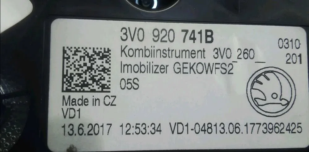 Bloc compteurs Skoda SUPERB III (3V3) 1.6 tdi (2015) occasion