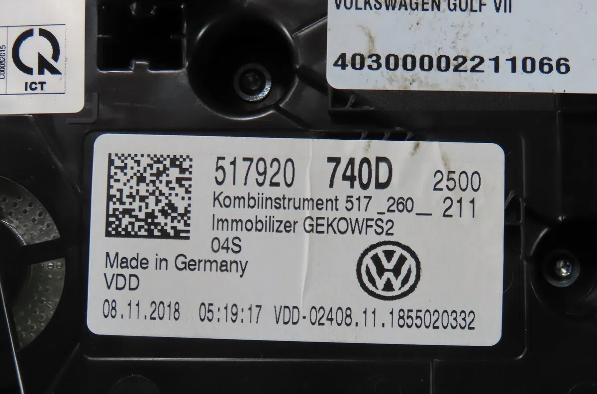 Bloc compteurs Volkswagen GOLF SPORTSVAN VII (AM1, AN1) 1.0 tsi (2015-2020) occasion
