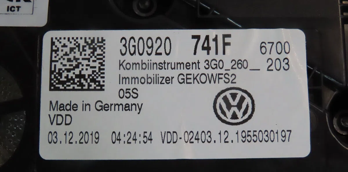 Bloc compteurs Volkswagen PASSAT B8 (3G2, CB2) 1.6 tdi (2014) occasion