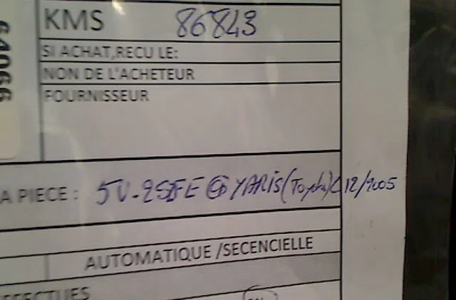 Boîte de vitesses manuelle TOYOTA YARIS I occasion