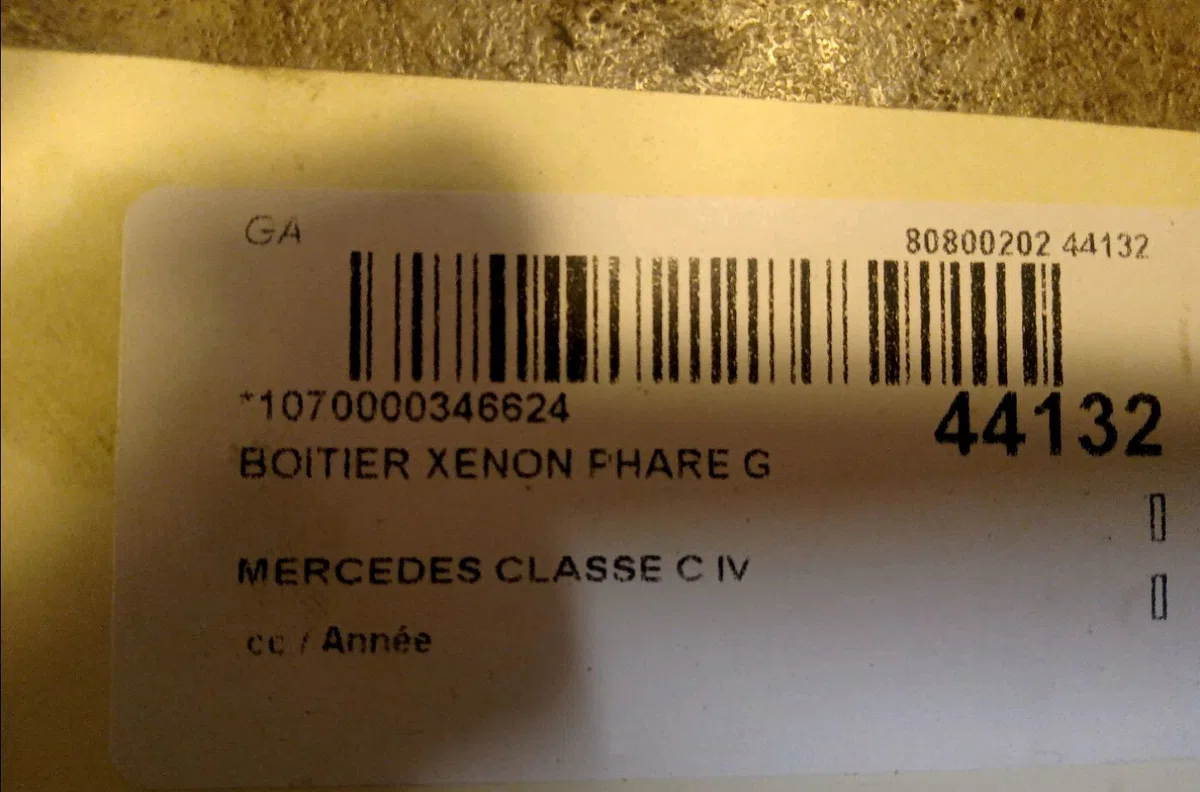 Boitier xenon phare g Mercedes-benz CLASSE C (W205) C 180 (205.040, 205.140) (2014) occasion