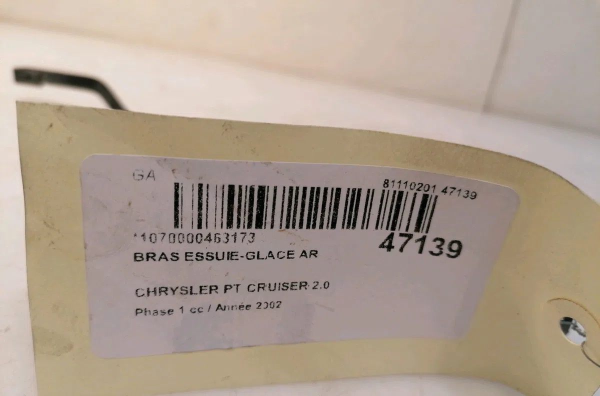 Bras essuie-glace arrière Chrysler PT CRUISER (PT_) 2.0 (2000-2004) occasion