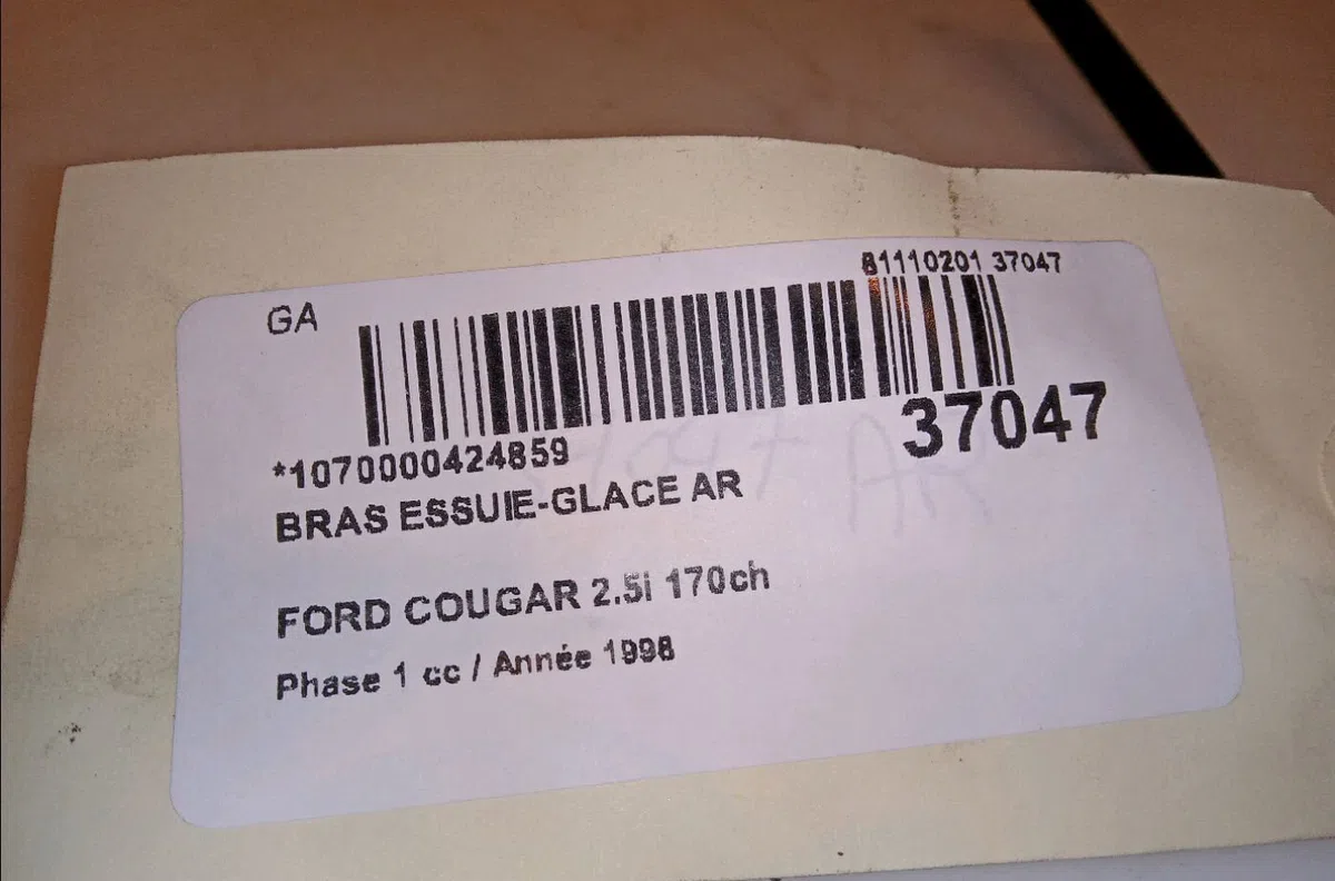 Bras essuie-glace arrière Ford COUGAR (EC_) 2.5 v6 24v (1998-2001) occasion