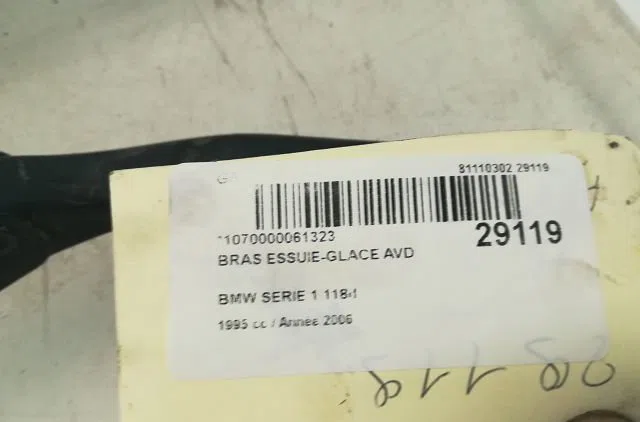 Bras essuie-glace avant droit B.M.W. SERIE 1 I 2006 occasion