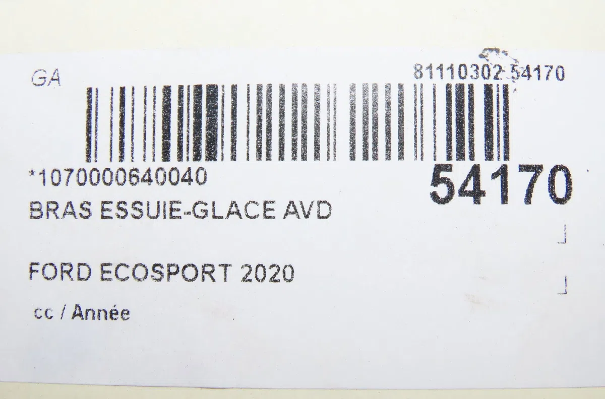 Bras essuie-glace avant droit Ford ECOSPORT 1.0 ecoboost (2013) occasion