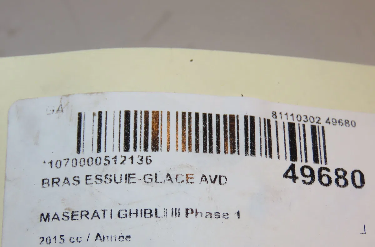Bras essuie-glace avant droit Maserati GHIBLI III (M157) 3.0 d (2013) 4 portes occasion