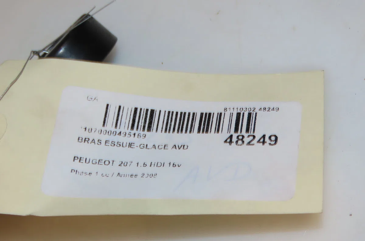 Bras essuie-glace avant droit Peugeot 207-207 (WA_, WC_) 1.6 hdi (2006-2013) 5 portes occasion