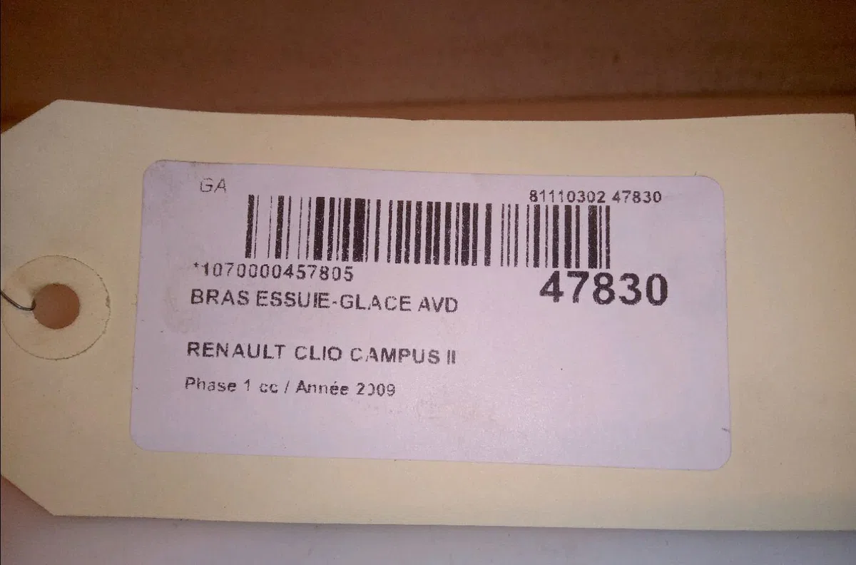 Bras essuie-glace avant droit Renault CLIO II (BB_, CB_) 1.5 dci (b-cb3m) (2005-2010) 3 portes occasion