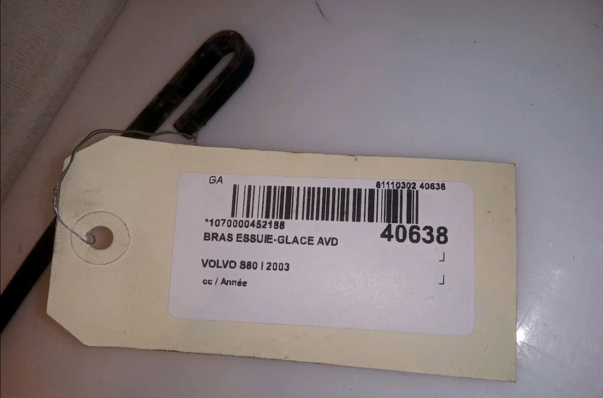 Bras essuie-glace avant droit Volvo S80 I (184) D5 (2001-2006) occasion