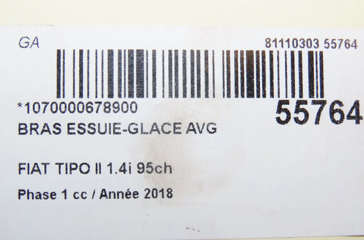 Bras essuie-glace avant gauche Fiat TIPO 3-5 portes (356_, 357_) 1.4 (356hxa1b) (2016-2020) occasion