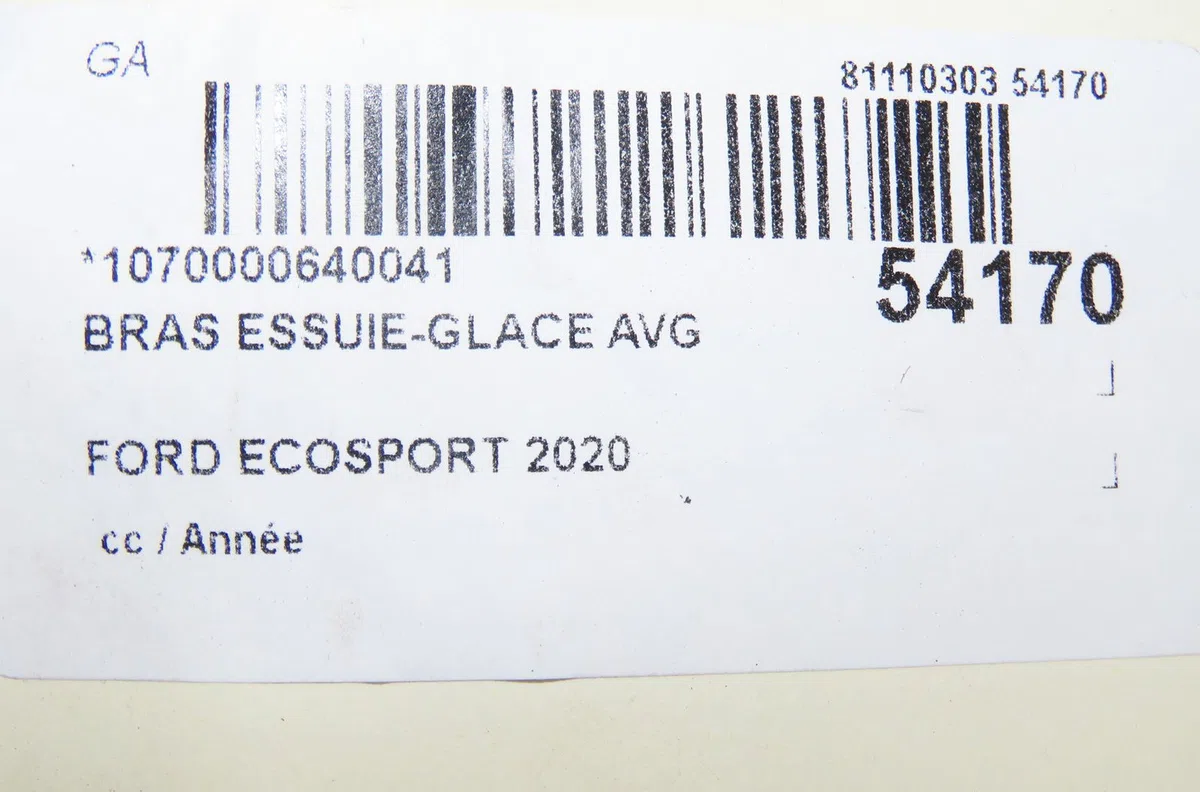 Bras essuie-glace avant gauche Ford ECOSPORT 1.0 ecoboost (2013) occasion