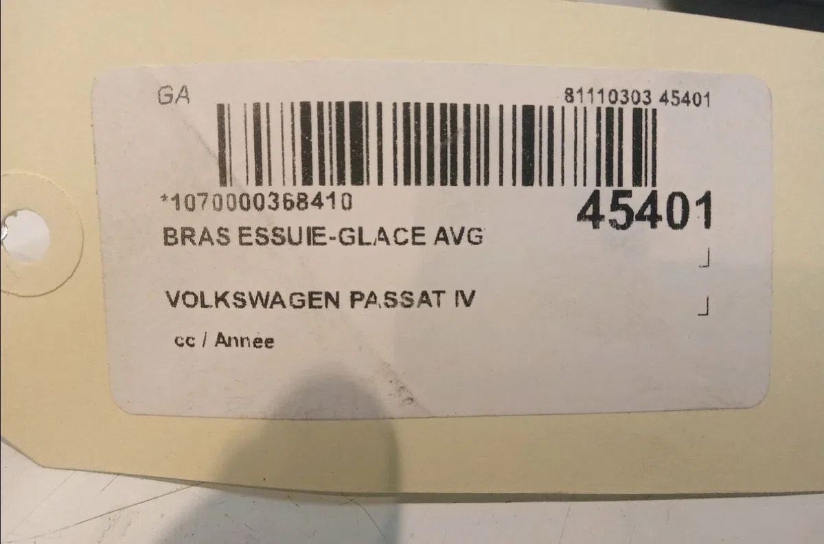 Bras essuie-glace avant gauche Volkswagen PASSAT B6 Variant (3C5) 2.0 tdi (2005-2010) 5 portes occasion