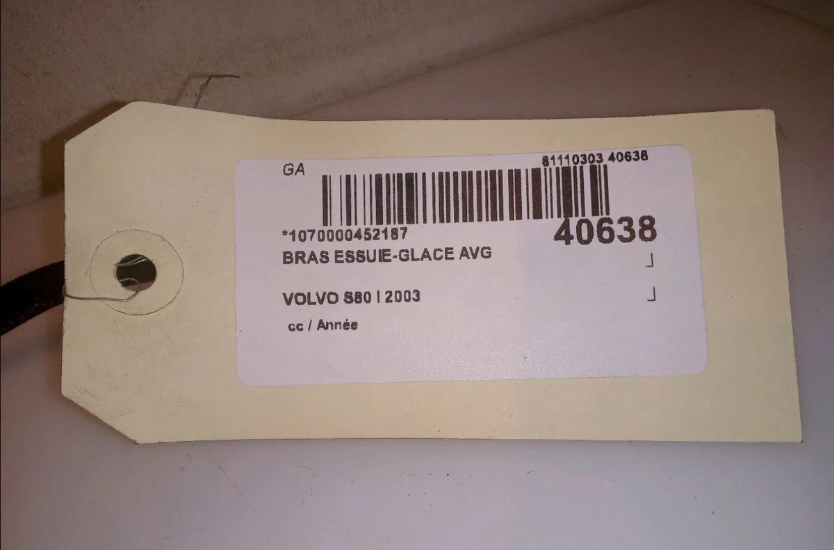 Bras essuie-glace avant gauche Volvo S80 I (184) D5 (2001-2006) occasion